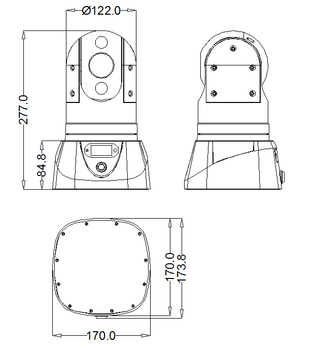 M91Hv-EX布控球 外观尺寸